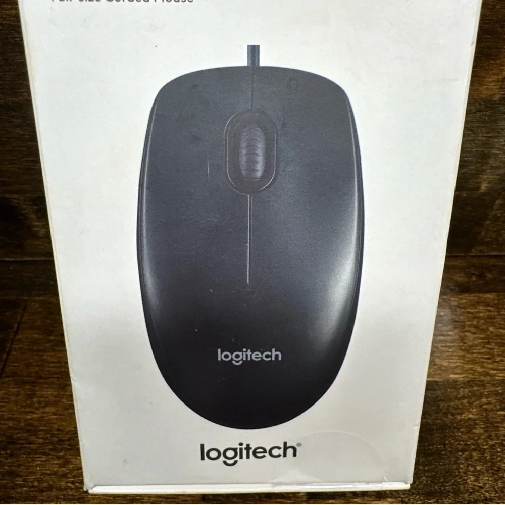 Logitech B100 (910-001439) Optical USB Mouse New In Box
